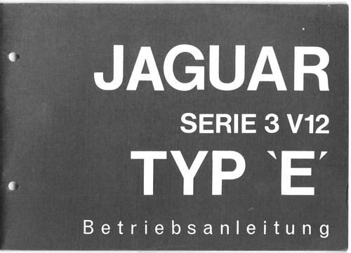 Jaguar typ serie v12 - typ,